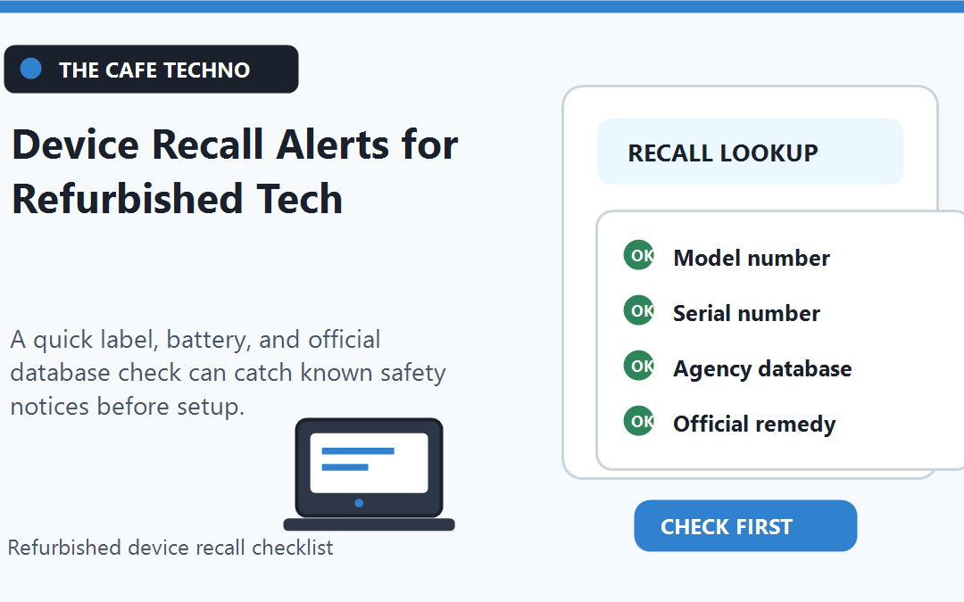 How to Check Device Recall Alerts Before Buying Refurbished Tech