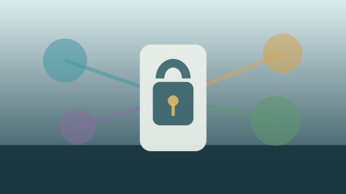 An abstract visualization of secure customer data access management