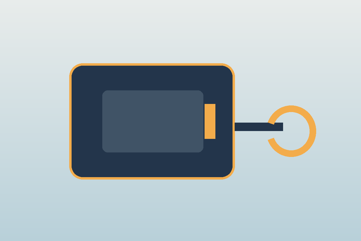 A phone, headphones, power bank, and cable represent a travel power check.